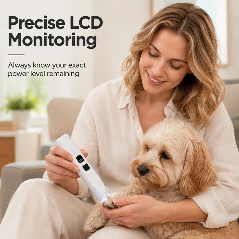 Electric Pet Nail Grinder with LED Power Display Pawora